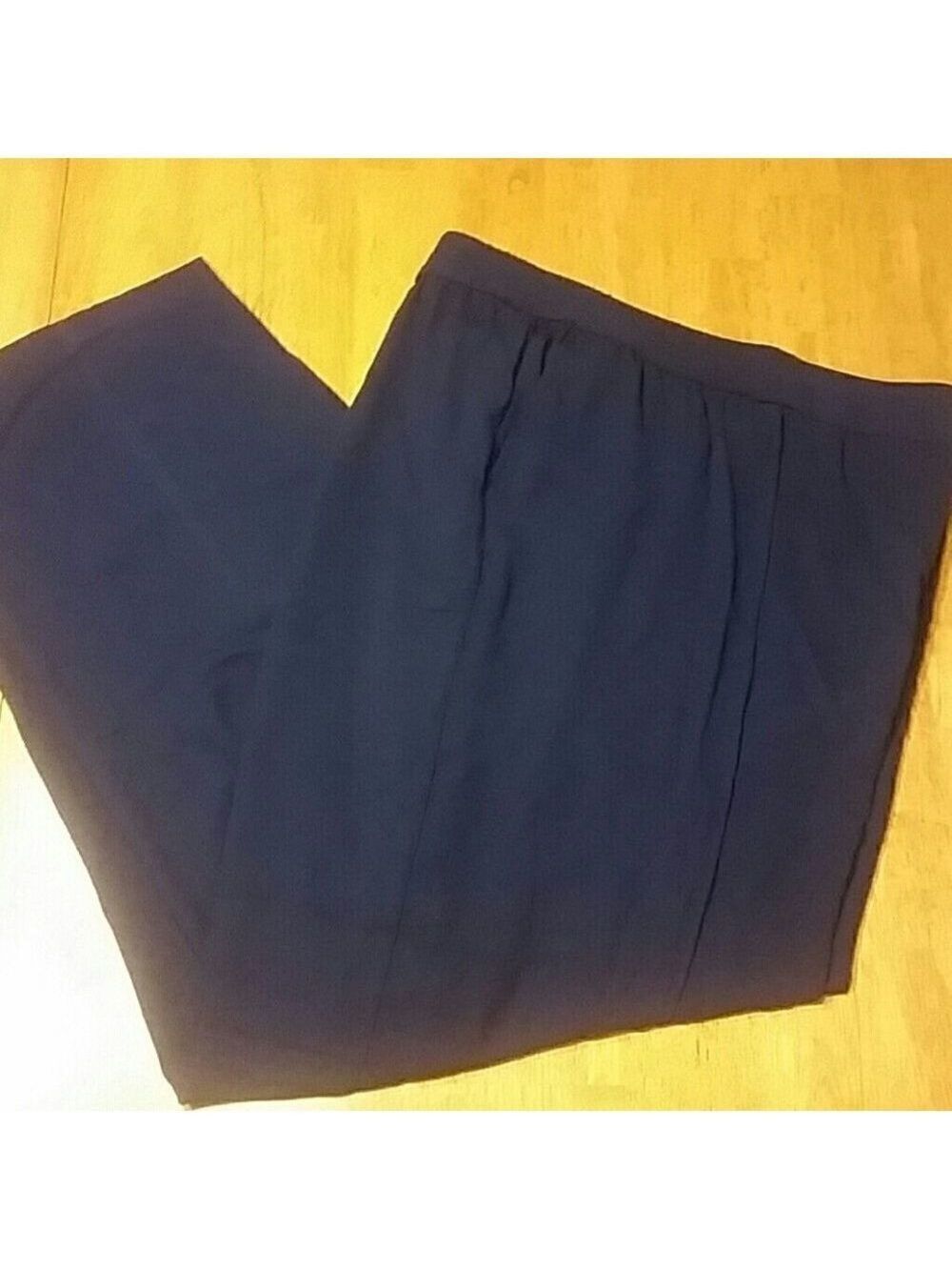 𝅺Plus Size Casual Pants Leisureware Stretch Comfort Waist Blue New WOT